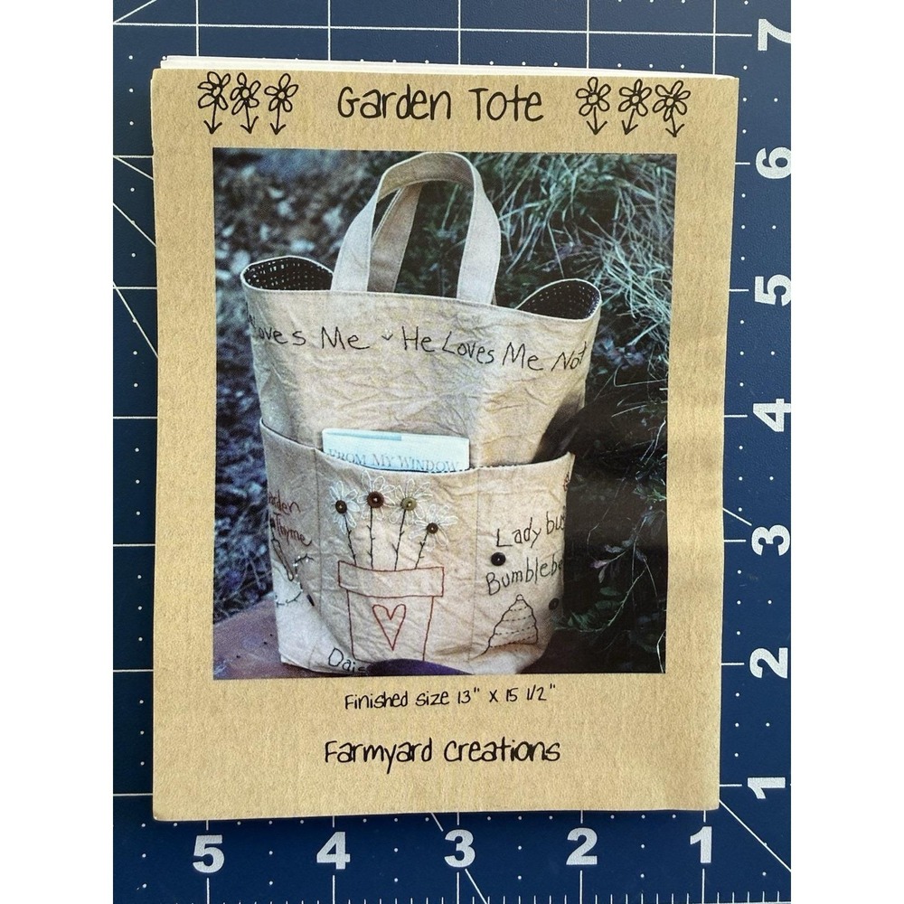 Farmyard Creations Pattern: 13"x15.5" Garden Tote Uncut